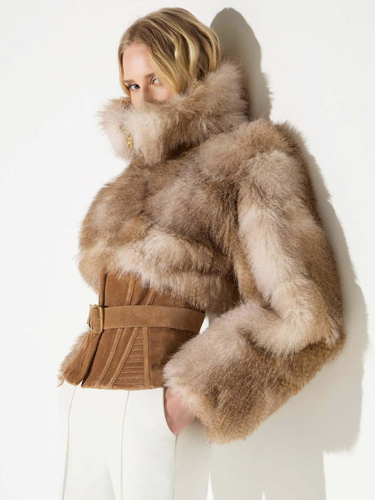 Elisabetta Franchi Short Women's Brown Fur
