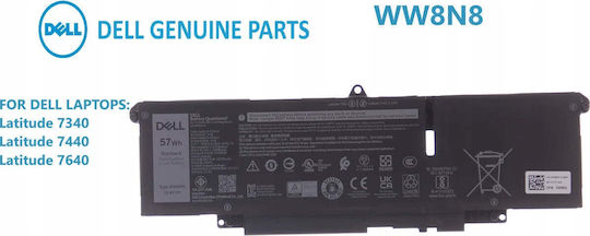 Dell Compatible Battery for Dell Latitude Dell 57Wh Lithium Ion Battery with 4878mAh