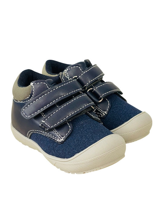 Kinder Sneaker Hoch Anatomisch mit Bügel- und Schleifenverschluss Blau