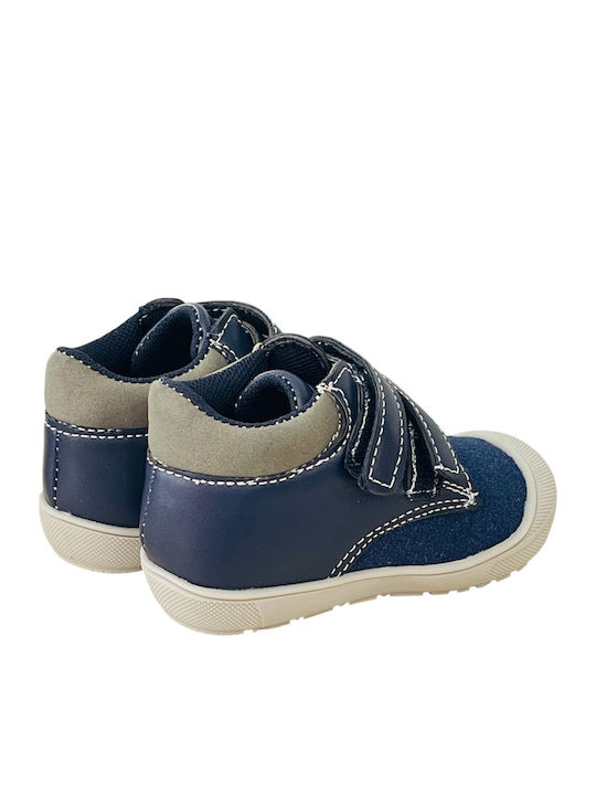 Kinder Sneaker Hoch Anatomisch mit Bügel- und Schleifenverschluss Blau