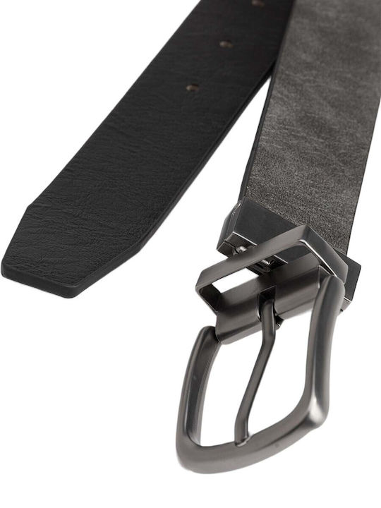 Men's Leather Double Sided Belt Black