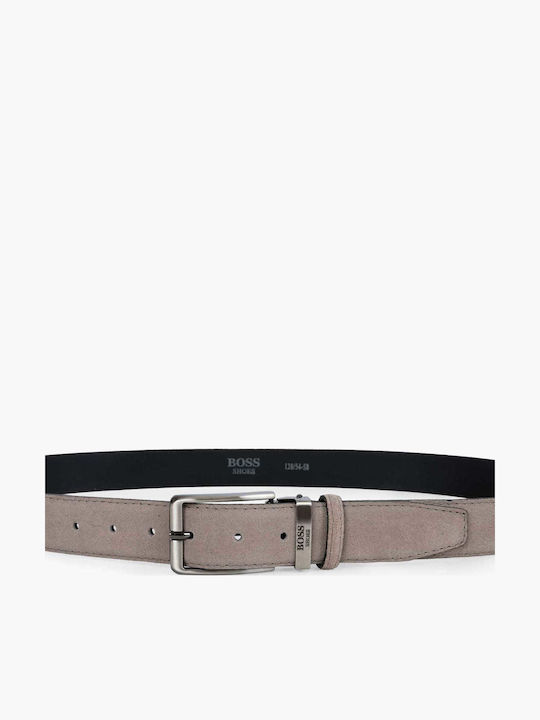 Men's Leather Beige Belt