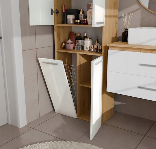 Topeshop Nel Badezimmer-Säulenschrank Boden Eiche Topeshop Nel Badezimmer-Säulenschrank Boden Eiche