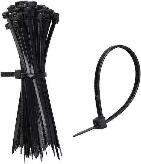 Cresman Πλαστικά Δεματικά Καλωδίων 150mmx2.5mm σε Μαύρο χρώμα (100τμχ) 12716