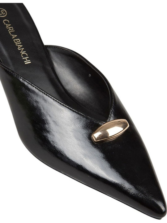 Mules With Heel In Black Colour