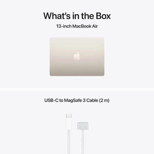 Apple MacBook Air 13.6 Zoll IPS Retina Display (M5-10-Kern/16GB/512GB SSD/8-Kern GPU) Starlight (Englisch (US) Tastatursprache)