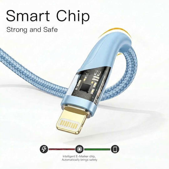 Leewello USB-C to Lightning Cable Μπλε 1m