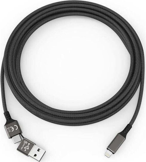 Smrter USB-A zu Lightning Kabel Schwarz 1m