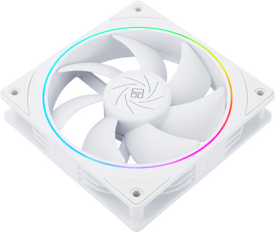 Thermalright TL-S12-W-3 Ventilator Pentru Carcasă 120mm (1500rpm / 47.6cfm) cu Iluminare ARGB și Conexiune 4-Pin PWM 3buc Alb