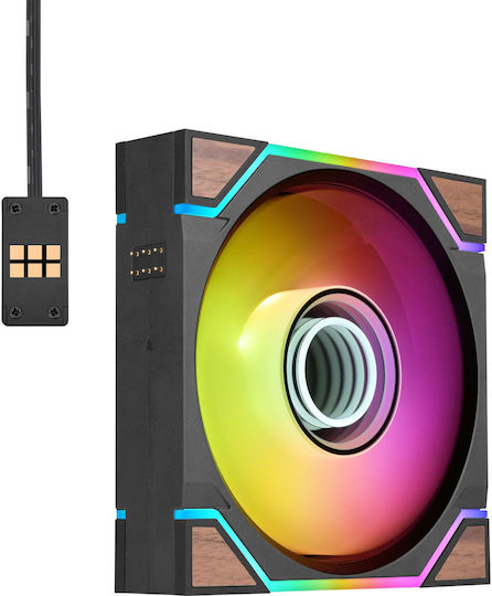 Swafan 120 EX Infinity Case Fan (2000rpm / 58.13cfm) with ARGB Lighting 3pcs Wood Edition
