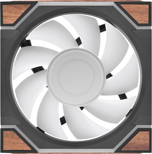 Swafan 120 EX Infinity Case Fan (2000rpm / 58.13cfm) with ARGB Lighting 3pcs Wood Edition