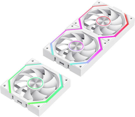FN12A-N2 Wl-w Case Fan (800rpm) Without LED Lighting 3pcs White