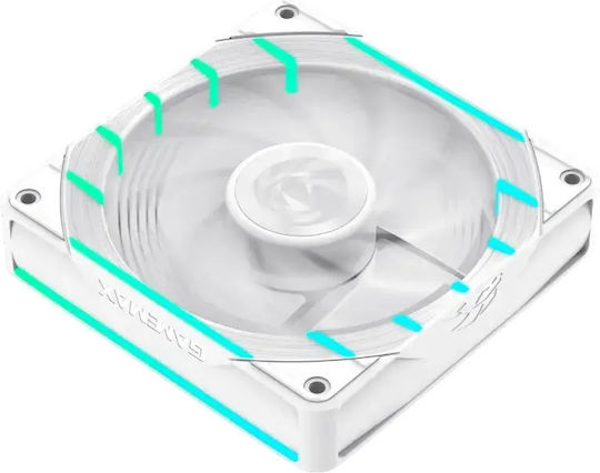 GameMax Tornado T12 Argb-rw Reverse Blade Case Fan 120mm (2200rpm / 66.89cfm) με ARGB Φωτισμό και Σύνδεση 4-Pin PWM Λευκό