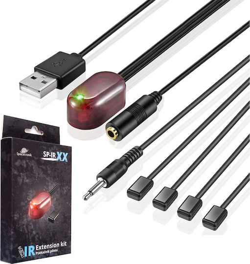 Sistem De Transmitere Semnal AV Spacetronik IR Extender Telecomandă Repetor Dulap Sp-ir04
