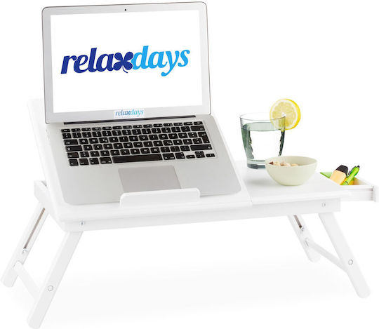 Relaxdays Τραπεζάκι για Laptop έως 17" Λευκό 10023254