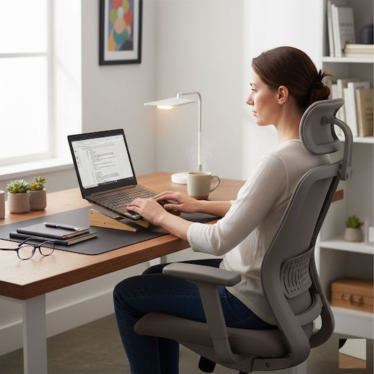 Relaxdays Relaxdays Laptop-Ständer Braune Stand für Laptop