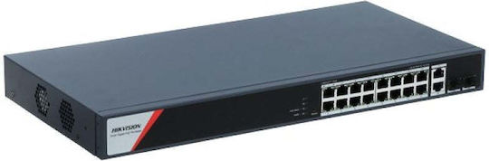 Hikvision DS-3E1520HP-SI-16P2T2F Managed L2 PoE Switch με 16 Θύρες Gigabit (1Gbps) Ethernet
