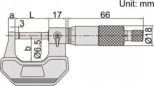 Insize Μικρόμετρο 0-25mm