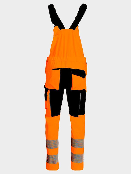 Stenso Work Coveralls Dungarees & Reflective Tapes Orange
