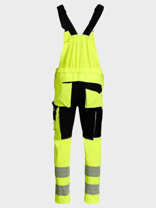 Stenso Work Coveralls Dungarees & Reflective Tapes Yellow