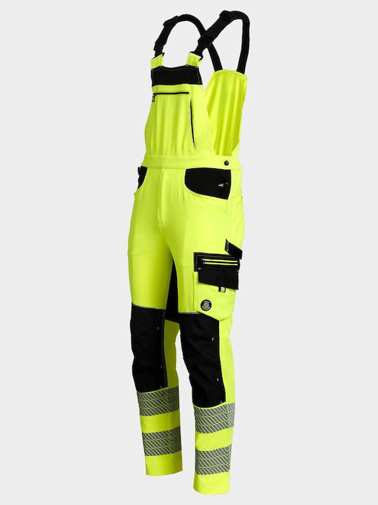 Stenso Work Coveralls Dungarees & Reflective Tapes Yellow