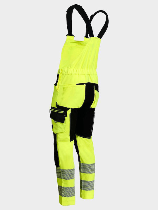 Stenso Work Coveralls Dungarees & Reflective Tapes Yellow