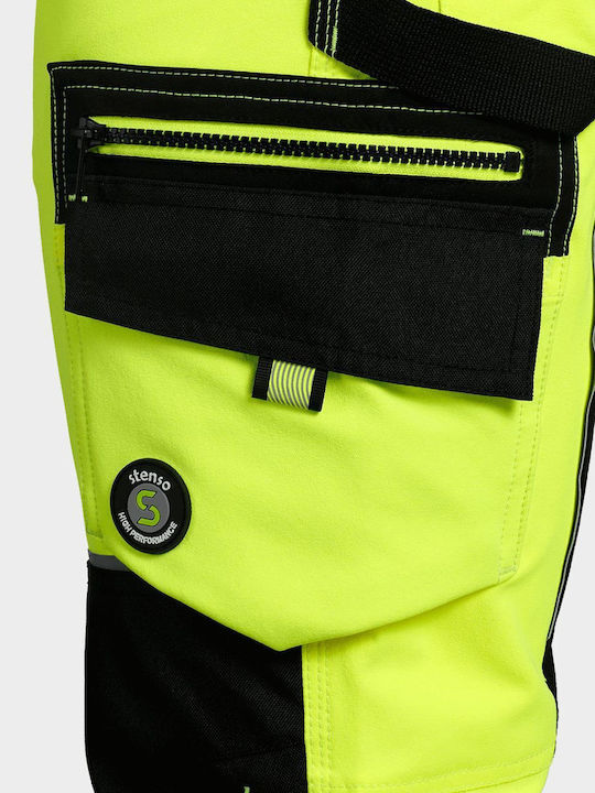 Stenso Work Coveralls Dungarees & Reflective Tapes Yellow