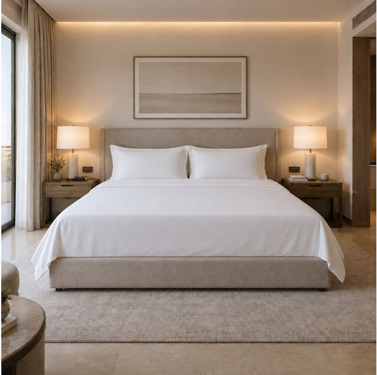 Nice Feelings Double Sheet 70% Cotton & 30% Polyester 180tc Dimensions 240x285cm Pack 5 Pieces20003271