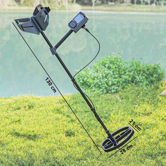 Outsunny 847-009V00CG Ανιχνευτής Μετάλλων Εδάφους με Αδιάβροχο Πηνίο
