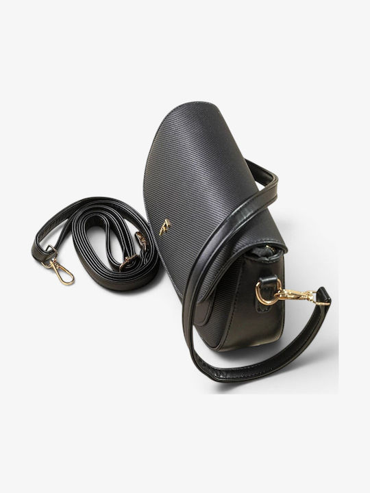 Women's Flap Bag Black Lines
