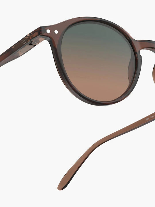 Unisex Sunglasses with Horn-Rimmed Frame Dark Expresso Gradient