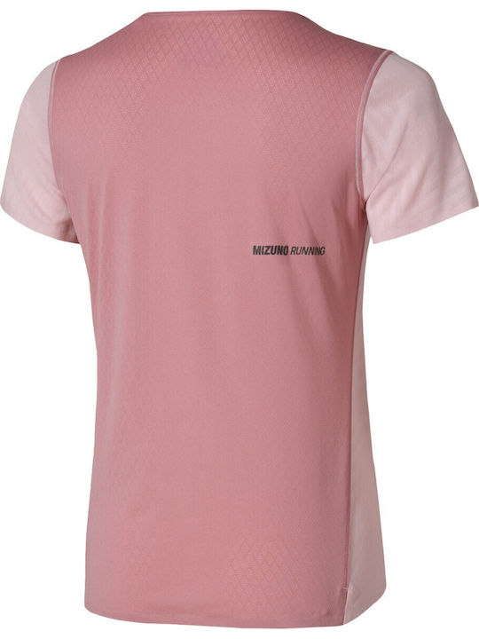 Tricou Sport Damă cu Uscare Rapidă și Inserții Transparente Roz