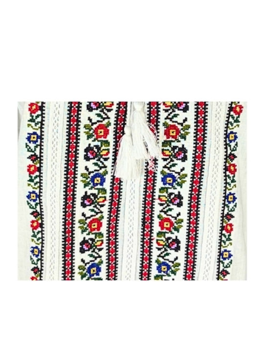 Bluză Damă din Bumbac White/olive