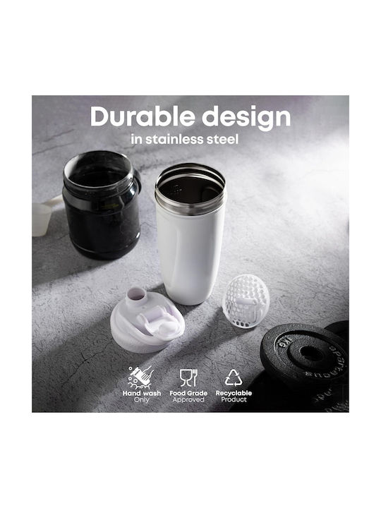SmartShake Smart Reforce Stainless Steel Protein Shaker 900ml Gray