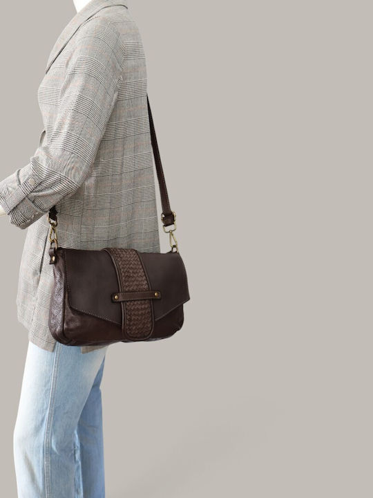 Gestrickte Damen-Schultertasche Taupe