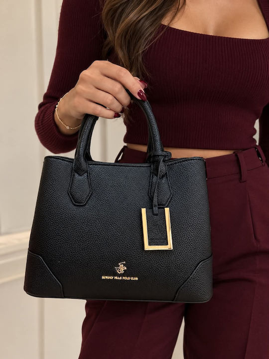 Schwarze Damen-Schultertasche