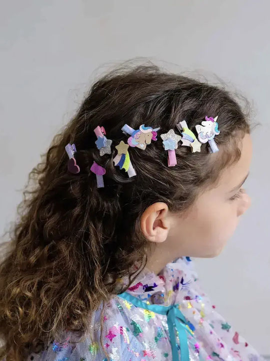 Mimi & Lula Unicornland Unicorn Kids Hair Accessories Set with Bobby Pins, Hair Clips, Headband and Hair Ties, 8 Pieces