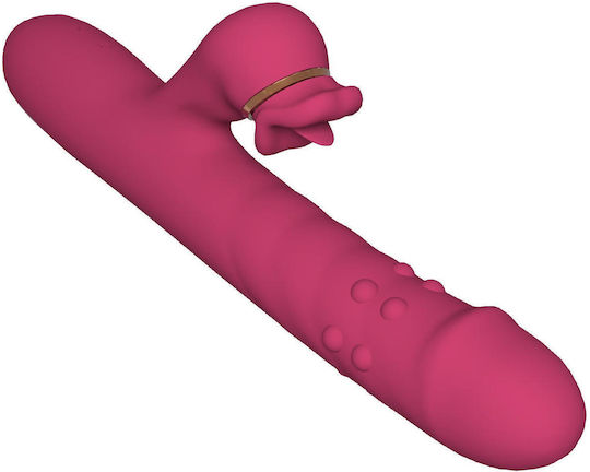Kinksters Δονητής Rabbit 23.5cm Κόκκινος