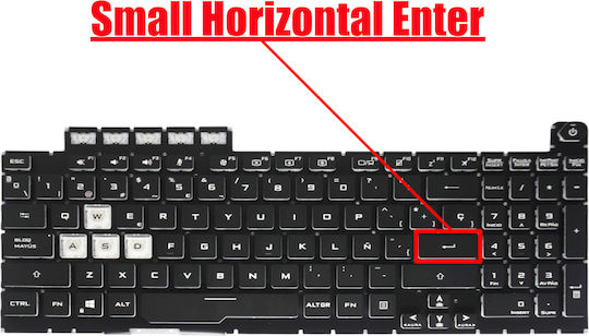 Tastatură Spaniolă Pentru Laptop Spanish Laptop Keyboard Asus Tuf Games F15 Fa506iu Fx506li Fx506lh Fx506 Tuf F17 Fx706li Fa706 A15 Fa506 Series Aebkxu00010 0knr0-661vus00 V191346as1 Es Fără Cadru Retroiluminată Neagră Κωδ.40676esnofrbl