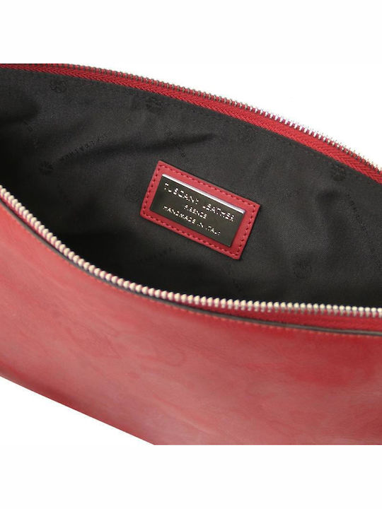 Red Leather Men's Handbag