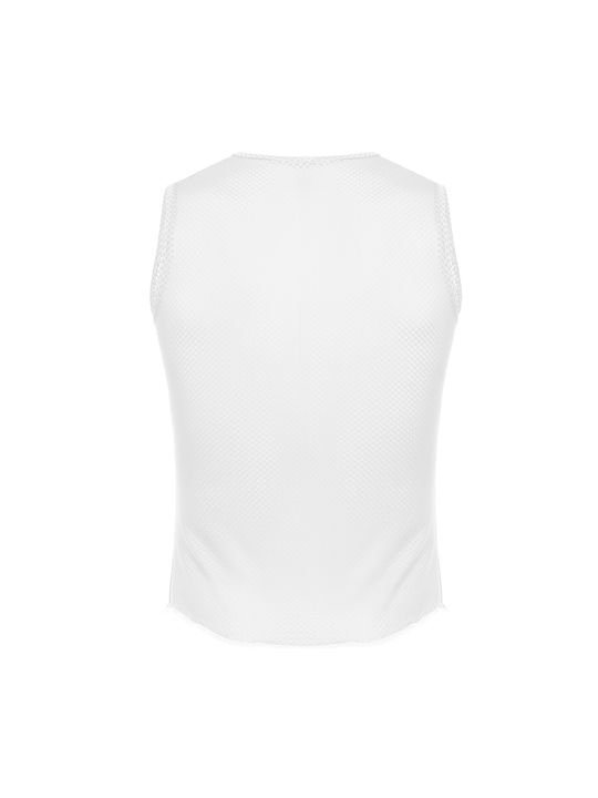 Santini Tricou De Ciclism Fără Mâneci Pentru Bărbați Alb