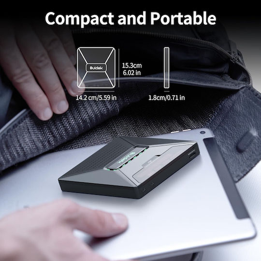Външно оптично устройство CD DVD-RW 7 в 1 2,5-инчов четец на HDD SSD SATA слот SD TF карти USB-C хъб Plug and Play Съвместимо с Mac Windows Linux