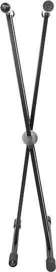 Suport Pliabil pentru Clape Boomtonedj Ks-3 cu Construcție Dublă, Înălțime Reglabilă 67,3–91,4 Cm, Sarcină Maximă 20 Kg, Negru, Picioare de Stabilizare