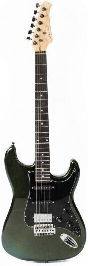 E-Gitarre im ST Style mit HSS-Tonabnehmer-Anordnung in Grün