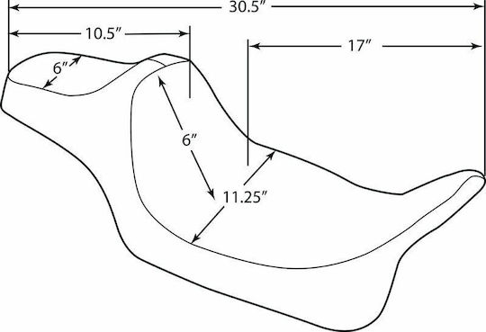 Drag Specialties Șa Predator III 0801-1259 Harley Davidson FLHTK 1868 ABS 19-24 1 Bucată Neagră