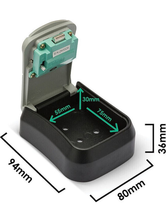 Velamp Casetă pentru Chei cu Cifru, Montare pe Perete, cu Încuietoare 8x9.4x3.6cm