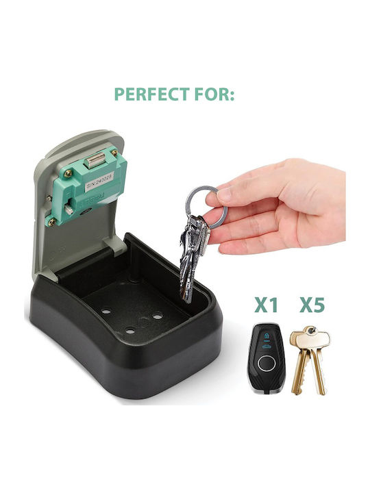 Velamp Casetă pentru Chei cu Cifru, Montare pe Perete, cu Încuietoare 8x9.4x3.6cm