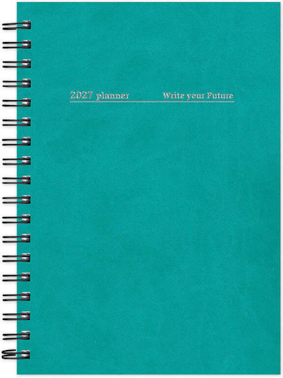 adBook Ημερήσιο Planner B5 2027 Λευκό Σπιράλ 14x21εκ.