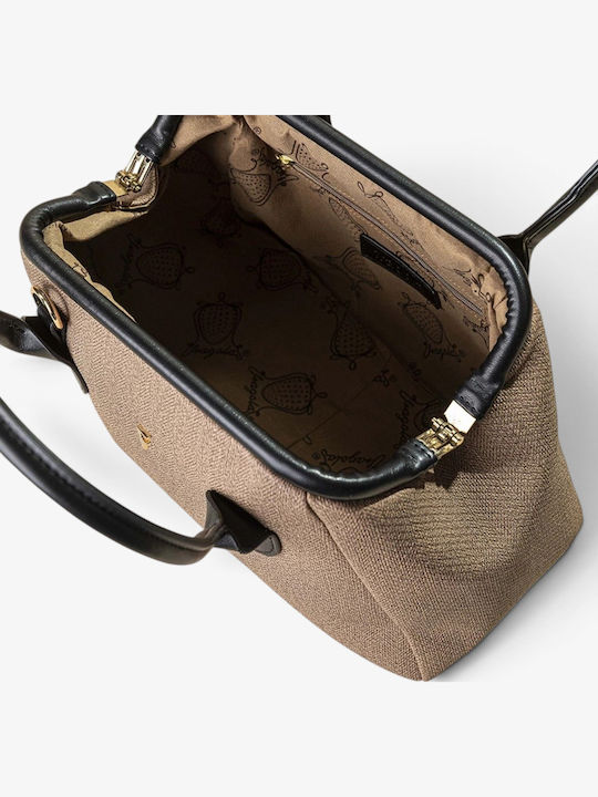 Women's Satchel Bag Black Fishbone