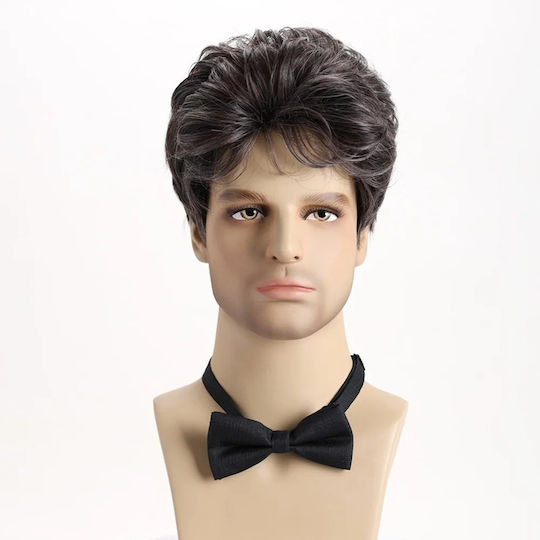 Animis Beauty Men's Synthetic Hair Wig in Dark Grey Colour